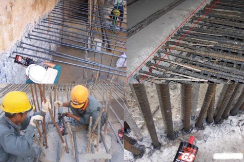 THI CÔNG KHOAN CẤY THÉP SÀN ĐÚNG TIÊU CHUẨN TÂM PHÁT 2 khoan cay thep cho